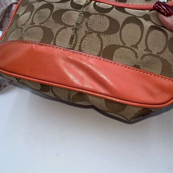 Coach Legacy Signature Canvas Crossbody Bag with a turn-lock closure. - Picture 10 of 11